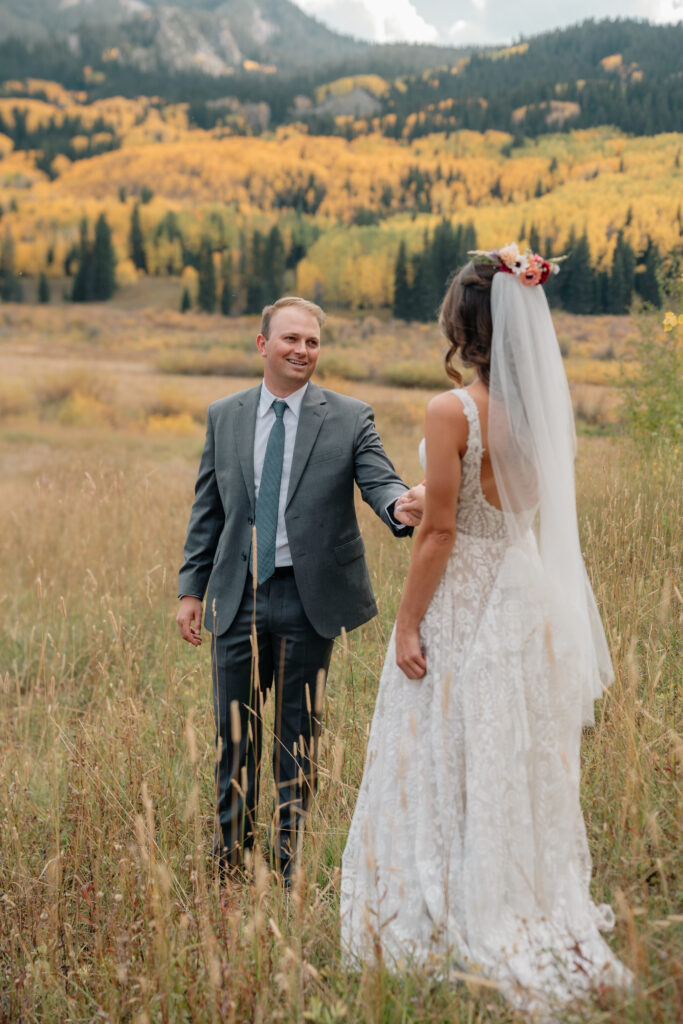 First Look Elopement Crested Butte