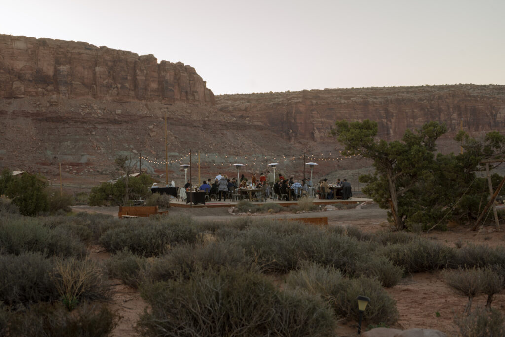 Wedding Reception at Under Canvas in Moab